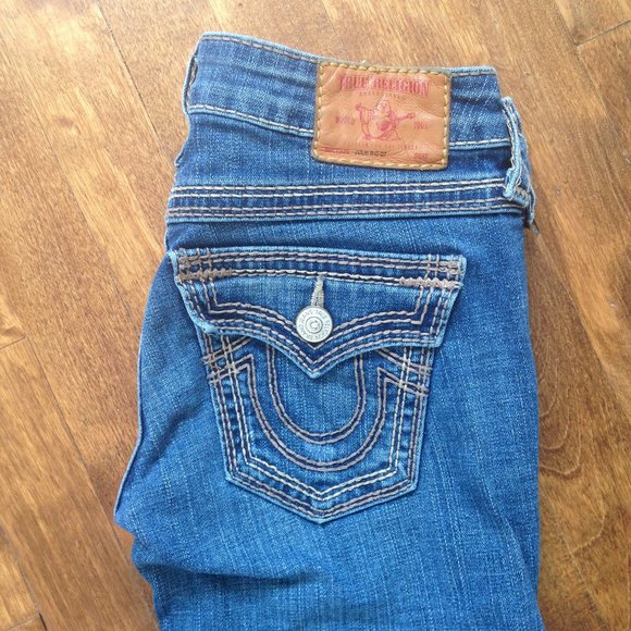 True Religion - Julie Big QT Skinny Blue Jeans - Picture 2 of 11
